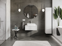 Mexen Rivel meuble de salle de bain sous lavabo 70 cm avec plateau, 1 tiroir, rainuré, blanc mat - 91A20-07023-1-BFC01