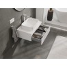 Mexen Rivel mobiletto da bagno sotto lavabo 70 cm con piano, 1 cassetto, scanalato, bianco opaco - 91A20-07023-1-BFC01