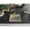 Mexen Milo fregadero de granito de 1 seno con grifo de cocina Rita, beige - 6505-69-670300-50