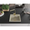 Mexen Milo Granite Kitchen Sink 1-Bowl with Rita Tap, Beige - 6505-69-670300-50
