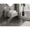Mexen Rivel mueble de baño bajo lavabo 70 cm con encimera, 1 cajón, ranurado, gris mate - 91A20-07023-1-BFC62