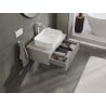 Mexen Rivel szafka łazienkowa podumywalkowa 70 cm z blatem, 1 szuflada, ryflowana , szara mat - 91A20-07023-1-BFC62