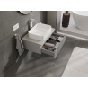 Mexen Rivel vannitoakapp valamualune 70 cm koos tööpinnaga, 1 sahtel, rihveldatud, hall matt - 91A20-07023-1-BFC62