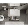 Mexen Rivel mobiletto da bagno sotto lavabo 70 cm con piano, 1 cassetto, scanalato, grigio opaco - 91A20-07023-1-BFC62