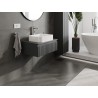Mexen Rivel mobiletto da bagno sottolavabo 70 cm con piano, 1 cassetto, scanalato, grafite opaco - 91A20-07023-1-BFC66