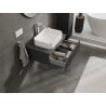 Mexen Rivel szafka łazienkowa podumywalkowa 70 cm z blatem, 1 szuflada, ryflowana , grafit  mat - 91A20-07023-1-BFC66