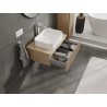 Mexen Rivel mueble de baño bajo lavabo 70 cm con encimera, 1 cajón, ranurado, roble - 91A20-07023-1-BFC81