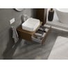 Mexen Rivel szafka łazienkowa podumywalkowa 70 cm z blatem, 1 szuflada, ryflowana , orzech - 91A20-07023-1-BFC86