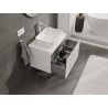 Mexen Rivel szafka łazienkowa podumywalkowa 70 cm z blatem, 1 szuflada, ryflowana , biała mat - 91A20-07047-1-BFC01