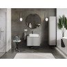 Mexen Rivel mueble de baño bajo lavabo 70 cm con encimera, 1 cajón, ranurado, gris mate - 91A20-07047-1-BFC62