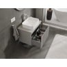 Mexen Rivel szafka łazienkowa podumywalkowa 70 cm z blatem, 1 szuflada, ryflowana , szara mat - 91A20-07047-1-BFC62