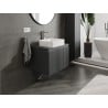 Mexen Rivel armario de baño de 70 cm con encimera, 1 cajón, acanalado, grafito mate - 91A20-07047-1-BFC66