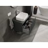 Mexen Rivel mobiletto da bagno sotto lavabo 70 cm con piano, 1 cassetto, scanalato, grafite opaco - 91A20-07047-1-BFC66