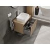 Mexen Rivel szafka łazienkowa podumywalkowa 70 cm z blatem, 1 szuflada, ryflowana , dąb - 91A20-07047-1-BFC81