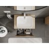 Mexen Rivel mobile da bagno sotto lavabo 70 cm con piano, 1 cassetto, scanalato , rovere - 91A20-07047-1-BFC81