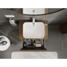 Mexen Rivel mobile bagno sottolavabo 70 cm con piano, 1 cassetto, scanalato, noce - 91A20-07047-1-BFC86