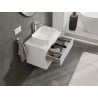Mexen Rivel szafka łazienkowa podumywalkowa 70 cm z blatem, 2 szuflady, ryflowana , biała mat - 91A20-07047-2-BFFC01