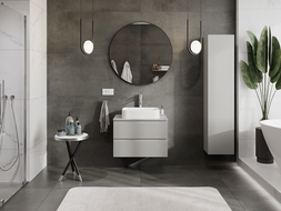 Mexen Rivel mobiletto da bagno sotto lavabo 70 cm con piano, 2 cassetti, scanalato, grigio opaco - 91A20-07047-2-BFFC62