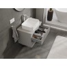 Mexen Rivel gabinete de baño bajo lavabo de 70 cm con encimera, 2 cajones, con ranuras, gris mate - 91A20-07047-2-BFFC62