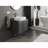 Mexen Rivel gabinete de baño bajo lavabo 70 cm con encimera, 2 cajones, estriado, grafito mate - 91A20-07047-2-BFFC66