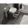 Mexen Rivel mobiletto da bagno sotto lavabo 70 cm con piano, 2 cassetti, scanalato, grafite opaco - 91A20-07047-2-BFFC66