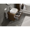 Mexen Rivel armario de baño para lavabo 70 cm con encimera, 2 cajones, ranurado, nogal - 91A20-07047-2-BFFC86