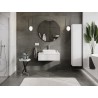 Mexen Rivel mueble de baño para lavabo 80 cm con encimera, 1 cajón, acanalado, blanco mate - 91A20-08023-1-BFC01