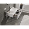 Mexen Rivel mobiletto del bagno sottolavabo 80 cm con piano, 1 cassetto, scanalato, bianco opaco - 91A20-08023-1-BFC01