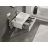 Mexen Rivel szafka łazienkowa podumywalkowa 80 cm z blatem, 1 szuflada, ryflowana , biała mat - 91A20-08023-1-BFC01