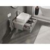Mexen Rivel 80 cm kraanika täielik vannitoa kapp, koos töötasapinnaga, 1 sahtel, soonikkoes, hall matt - 91A20-08023-1-BFC62