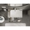 Mexen Rivel armario de baño bajo lavabo 80 cm con encimera, 1 cajón, ranurado, gris mate - 91A20-08023-1-BFC62