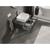 Mexen Rivel szafka łazienkowa podumywalkowa 80 cm z blatem, 1 szuflada, ryflowana , grafit mat - 91A20-08023-1-BFC66