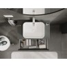Mexen Rivel vannas istabas skapis zemizlietnei 80 cm ar virsmu, 1 atvilktne, rievota, grafīta matēts - 91A20-08023-1-BFC66