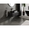 Mexen Rivel szafka łazienkowa podumywalkowa 80 cm z blatem, 1 szuflada, ryflowana , czarna mat - 91A20-08023-1-BFC71