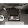 Mexen Rivel mobile bagno sottolavabo 80 cm con piano, 1 cassetto, scanalato, nero opaco - 91A20-08023-1-BFC71
