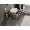 Mexen Rivel szafka łazienkowa podumywalkowa 80 cm z blatem, 1 szuflada, ryflowana , orzech - 91A20-08023-1-BFC86