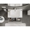 Mexen Rivel mobiletto da bagno sotto lavabo 80 cm con piano, 1 cassetto, scanalato, bianco opaco - 91A20-08047-1-BFC01