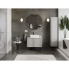 Mexen Rivel 80 cm kraanika all olev vannitoa kapp koos tööpinnaga, 1 sahtel, sooneline, hall matt - 91A20-08047-1-BFC62