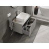 Mexen Rivel 80 cm kraanika all olev vannitoa kapp koos tööpinnaga, 1 sahtel, sooneline, hall matt - 91A20-08047-1-BFC62