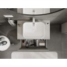 Mexen Rivel 80 cm kraanika all olev vannitoa kapp koos tööpinnaga, 1 sahtel, sooneline, hall matt - 91A20-08047-1-BFC62