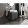 Mexen Rivel armario de baño bajo lavabo de 80 cm con encimera, 1 cajón, ranurado, grafito mate - 91A20-08047-1-BFC66
