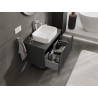 Mexen Rivel mueble de baño para lavabo de 80 cm con encimera, 1 cajón, acanalado, grafito mate - 91A20-08047-1-BFC66