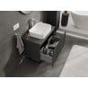 Mexen Rivel szafka łazienkowa podumywalkowa 80 cm z blatem, 1 szuflada, ryflowana , grafit mat - 91A20-08047-1-BFC66