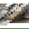 Mexen Rivel meuble de salle de bain sous-lavabo 80 cm avec plateau, 1 tiroir, rainuré, chêne - 91A20-08047-1-BFC81