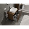 Mexen Rivel mobiletto da bagno sottolavabo 80 cm con piano, 1 cassetto, scanalato, noce - 91A20-08047-1-BFC86