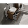 Mexen Rivel szafka łazienkowa podumywalkowa 80 cm z blatem, 1 szuflada, ryflowana , orzech - 91A20-08047-1-BFC86