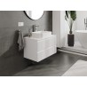 Mexen Rivel mueble de baño bajo lavabo de 80 cm con encimera, 2 cajones, acanalado, blanco mate - 91A20-08047-2-BFFC01