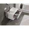 Mexen Rivel szafka łazienkowa podumywalkowa 80 cm z blatem, 2 szuflady, ryflowana , biała mat - 91A20-08047-2-BFFC01