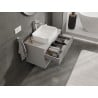 Mexen Rivel Badunterschrank 80 cm mit Arbeitsplatte, 2 Schubladen, geriffelt, graumatt - 91A20-08047-2-BFFC62