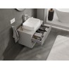 Mexen Rivel kupaonski ormarić ispod umivaonika 80 cm s pločom, 2 ladice, rebrasti, sivi mat - 91A20-08047-2-BFFC62
